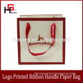Trade Assurance Luxury Customized Packaging Customized High-end Logo Printed Ribbon Handle Paper Bag